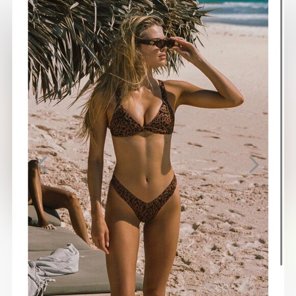 NWT OneOne Swimwear Bikini SET Feline Animal Leopard Jesse Kameron Small Medium - Picture 8 of 8